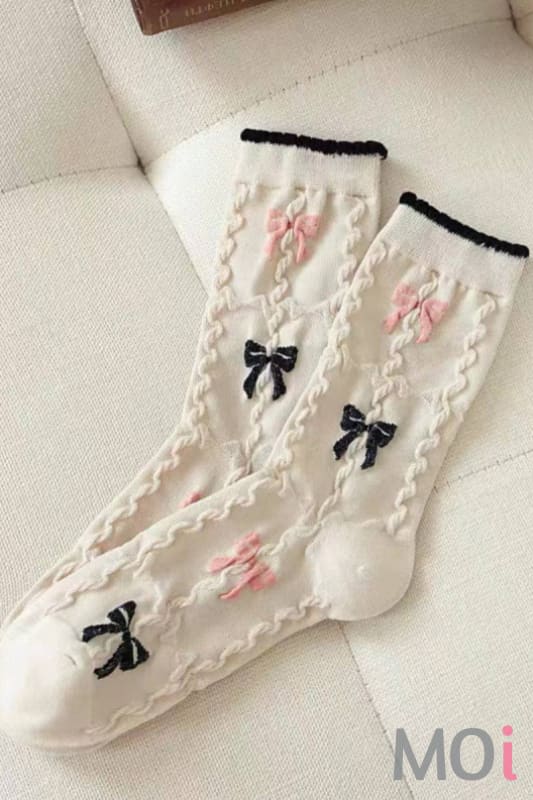 Rufia - Bow Pattern Socks