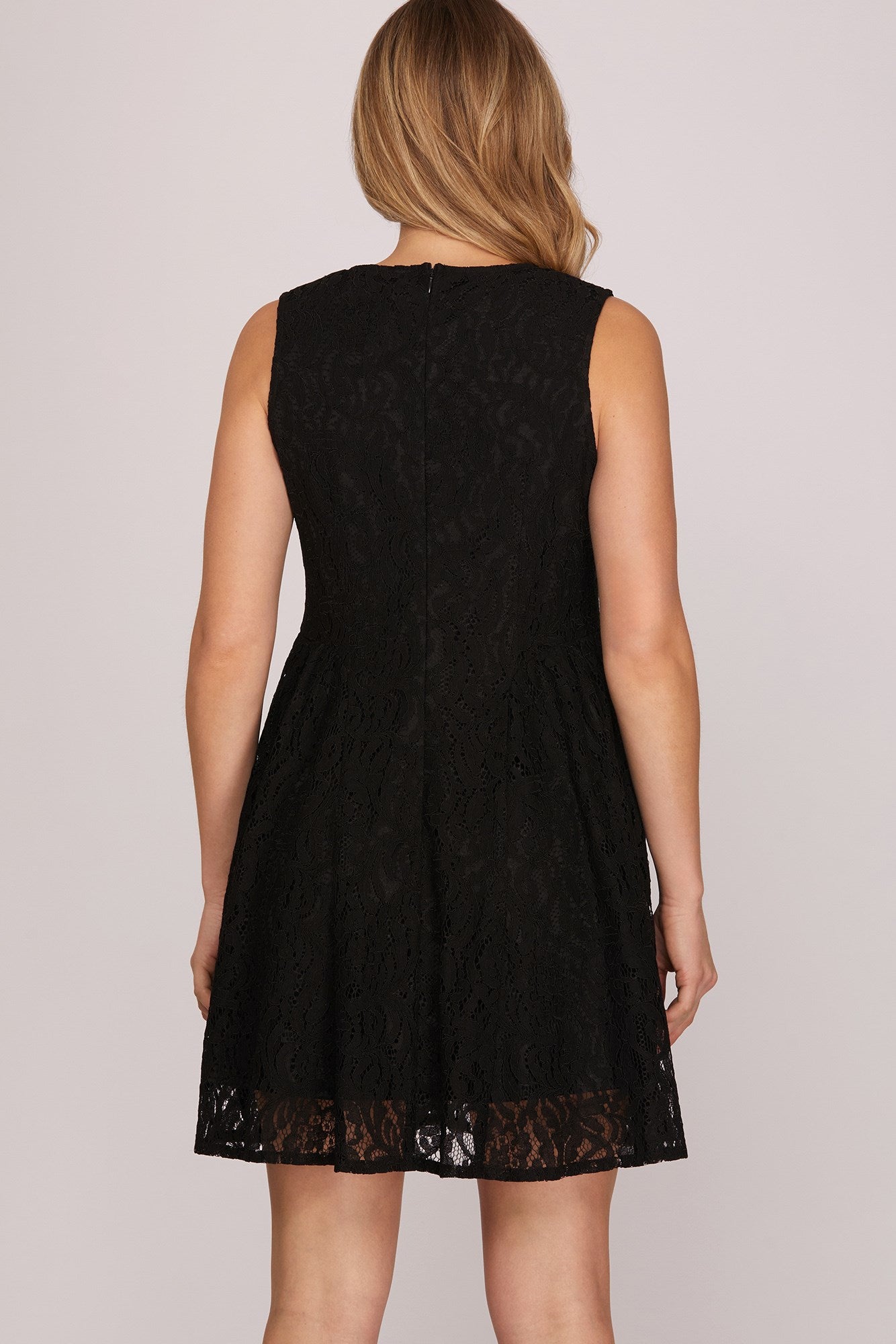 Fit & Flare Lace Mini Dress