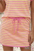 Colorblock Striped Skirt