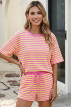 Stripe Drop Shoulder Boxy Top
