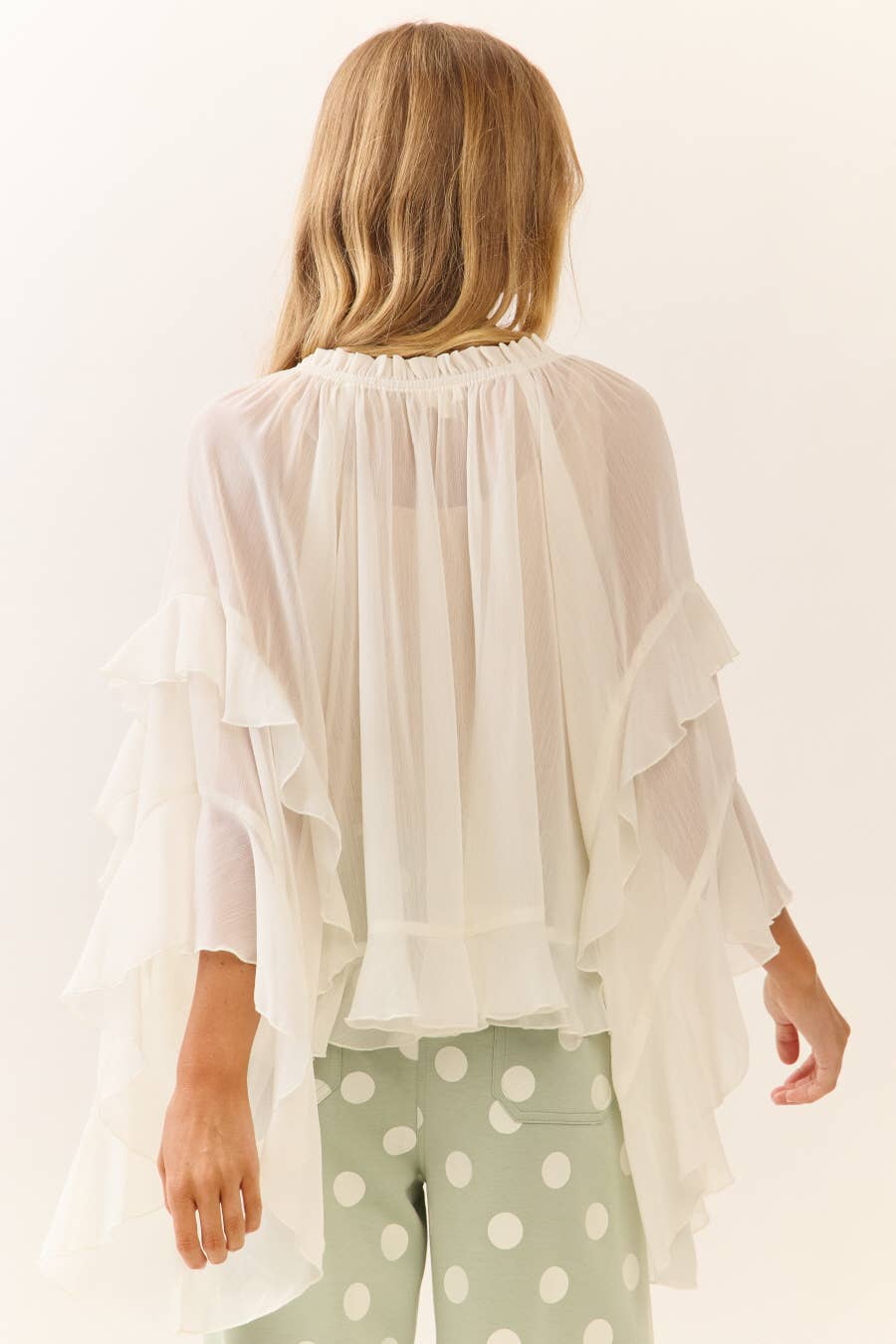 Polka Dot high-rise wide leg pants