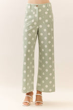 Polka Dot high-rise wide leg pants