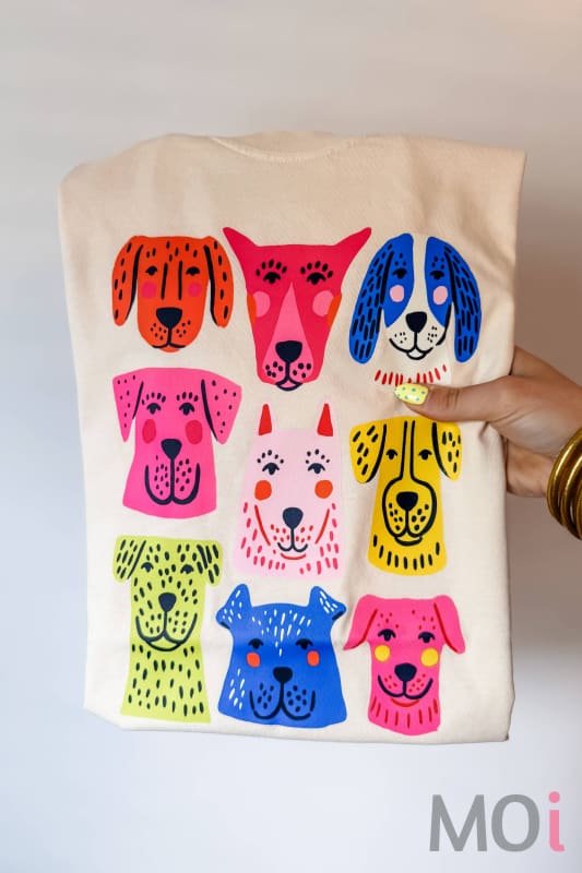 Colorful Dogs Graphic Tee