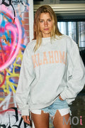 'OKLAHOMA' Mock Neck Sweatshirt