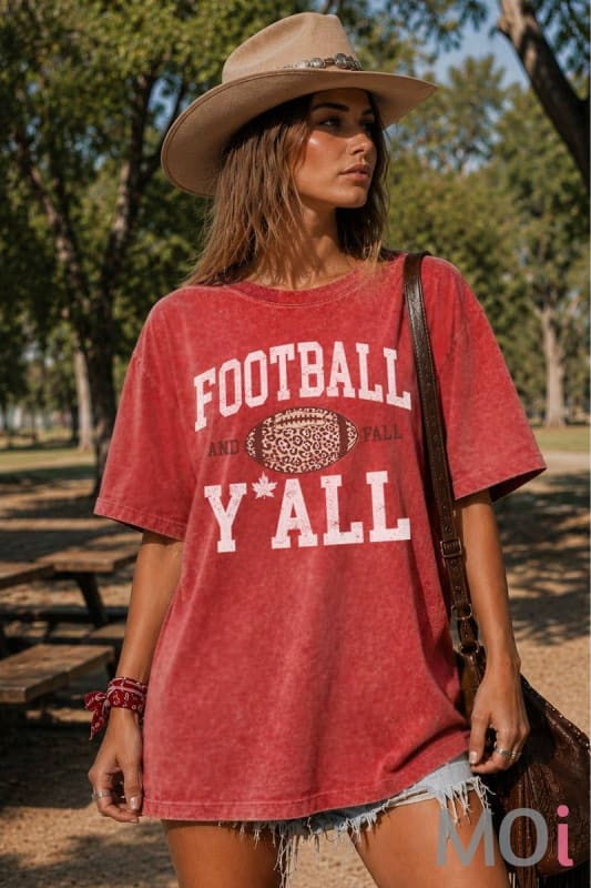 Football Oversized Mineral Graphic Tee