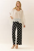 Polka Dot high-rise wide leg pants
