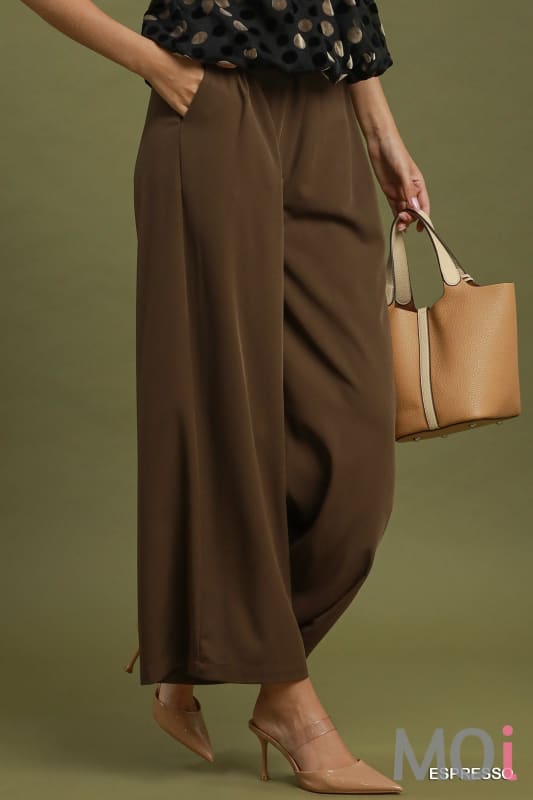 High Rise Pleated Wide Leg Pants
