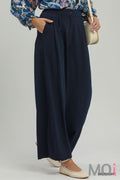 High Rise Pleated Wide Leg Pants