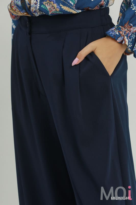 High Rise Pleated Wide Leg Pants