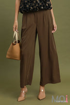 High Rise Pleated Wide Leg Pants
