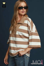 Stripe Corduroy Pullover