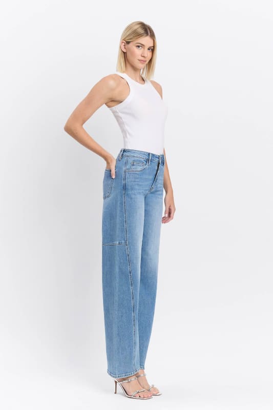 SUPER HIGH RISE WIDE BARREL JEANS