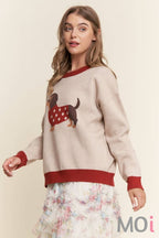 Dachshund Color Block Sweater