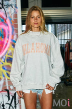 'OKLAHOMA' Mock Neck Sweatshirt
