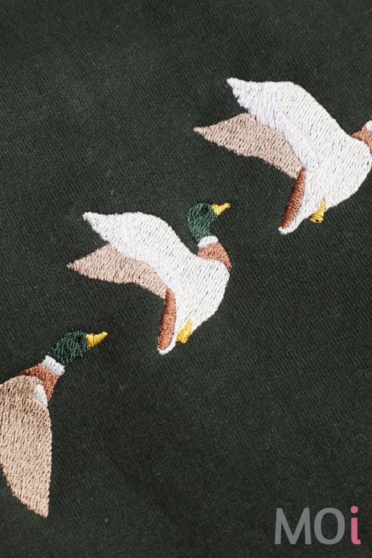 Flying Mallard Embroidered Heavyweight Fleece Sweatshirt