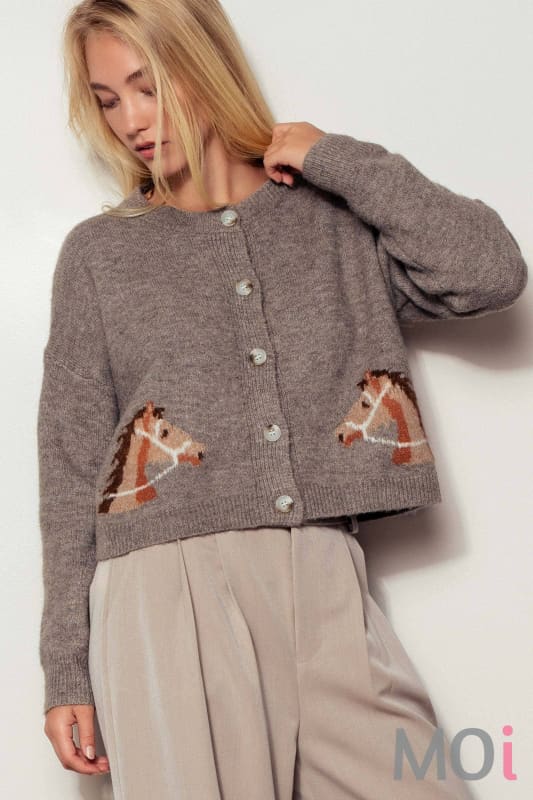 Western Horse Graphic Cardigan