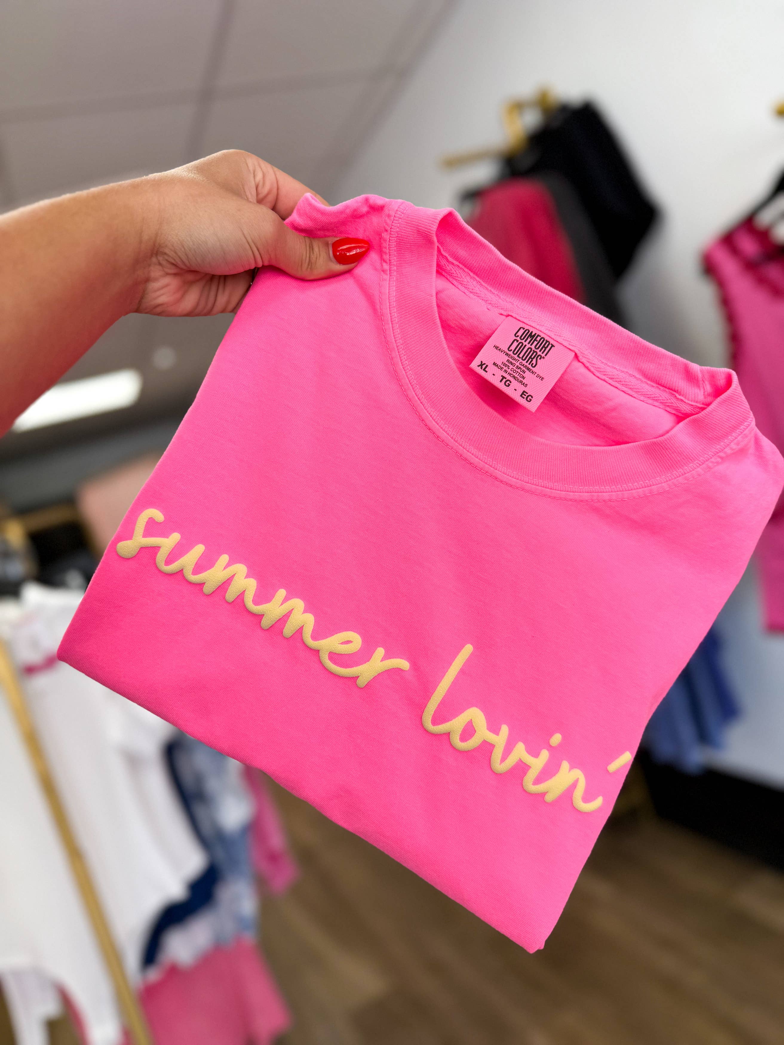 Summer Lovin' Tee - Neon Pink/Yellow