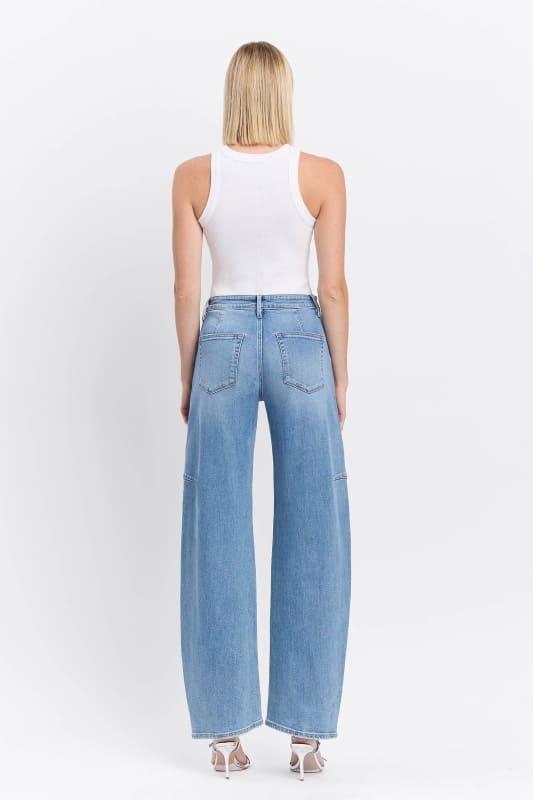 SUPER HIGH RISE WIDE BARREL JEANS