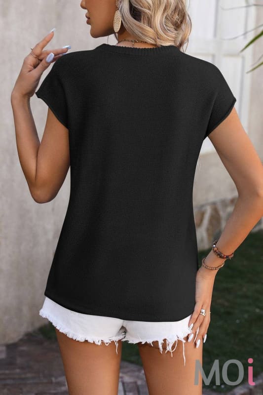 Round Neck Short Sleeve Top