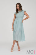 Smocked Tiered Midi Dress