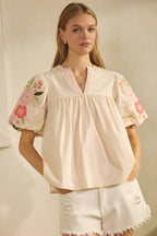 Solid Poplin Top