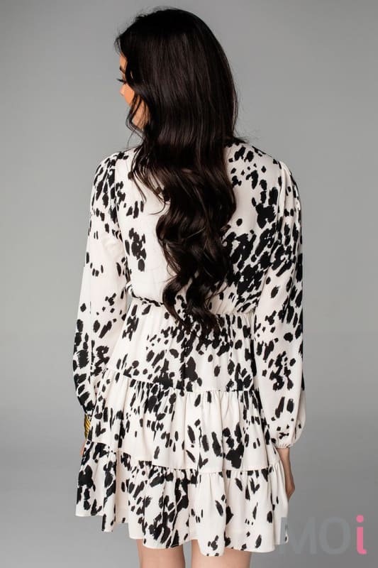 Melody Snow Leopard Dress