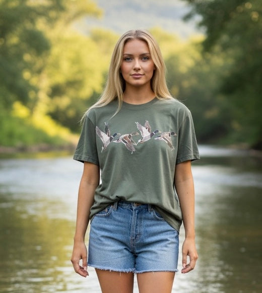 Flying Mallard Comfort Colors Graphic Tee