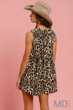 Leopard Pintuck Romper