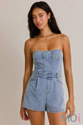 Tube Denim Romper