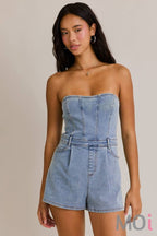 Tube Denim Romper
