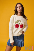 Cherry Graphic Knit Sweater