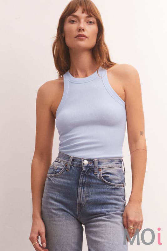 Z Supply Lilly Rib Tank Tranquil Waters