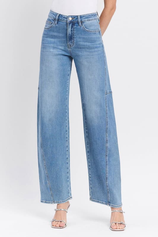 SUPER HIGH RISE WIDE BARREL JEANS