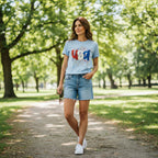 USA Faux Glitter Splatter July 4th Shirt