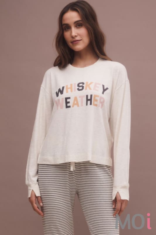 Z Supply Chill Whiskey Long Sleeve Tee Hu