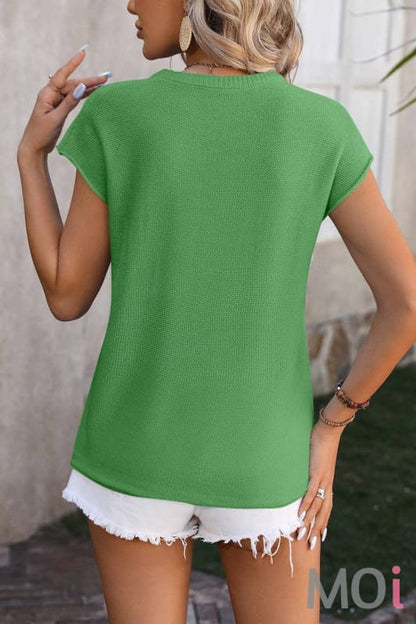 Round Neck Short Sleeve Top