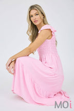 Flutter Sleeve Maxi Dress