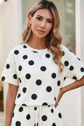 Polka Dot Drawstring Shorts