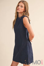 Embroidered Shift Dress