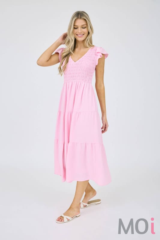 Flutter Sleeve Maxi Dress