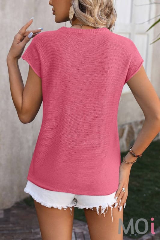 Round Neck Short Sleeve Top