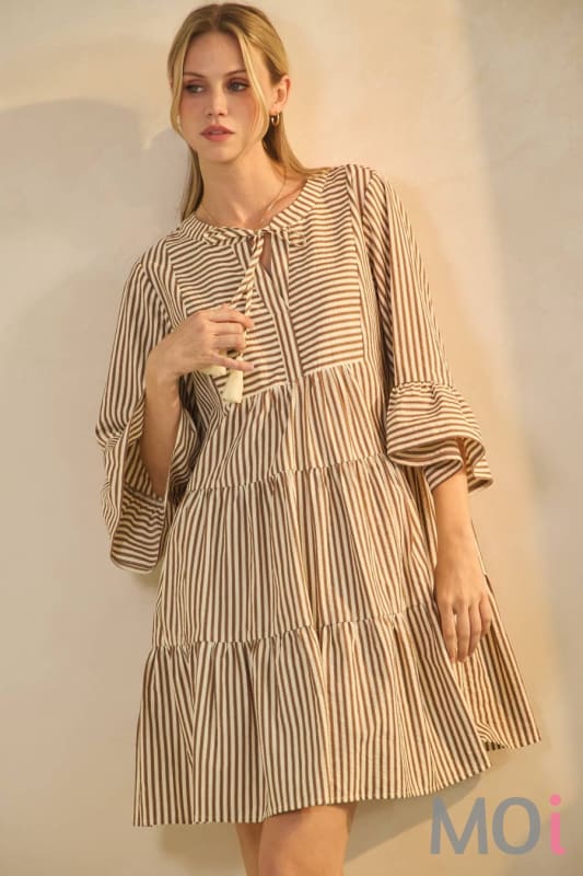 Striped Cotton Baby Doll Dress