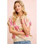 Flower Detail Top With Collar