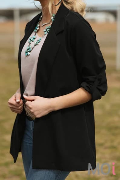 Relaxed Boyfriend Blazer Black / Small Apparel & Accessories