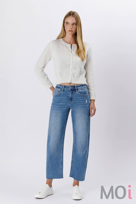 HIGH RISE MILD BARREL JEANS