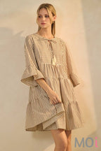 Striped Cotton Baby Doll Dress