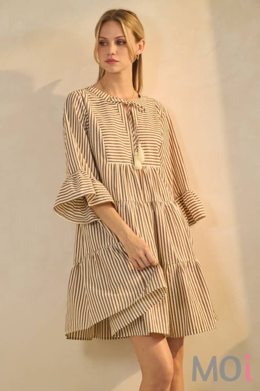 Striped Cotton Baby Doll Dress