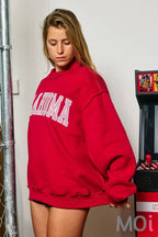 'OKLAHOMA' Mock Neck Sweatshirt