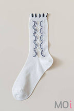 Rufia - Adorable White Rolled Edge Sheer Socks