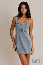 Empire Waist Denim Dress
